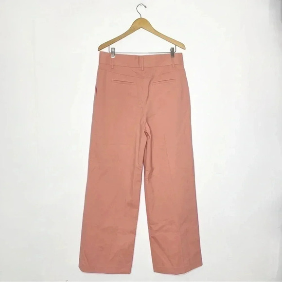 See by Chloe Women's Muted Clay Cotton Wide Leg Pleated Trouser Pant Size 12 NWT - Picture 9 of 11